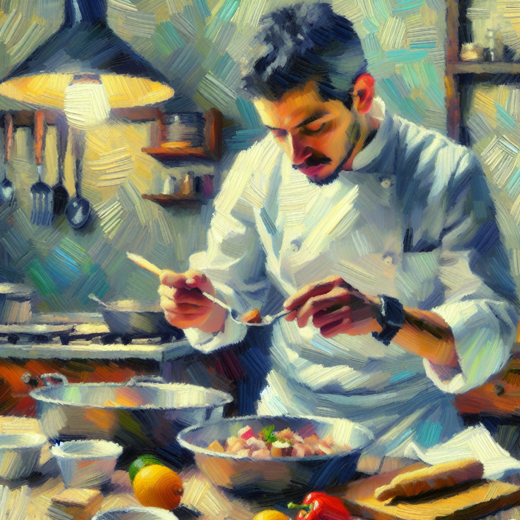 cuoco in cucina